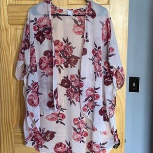 Lightweight floral cardigan